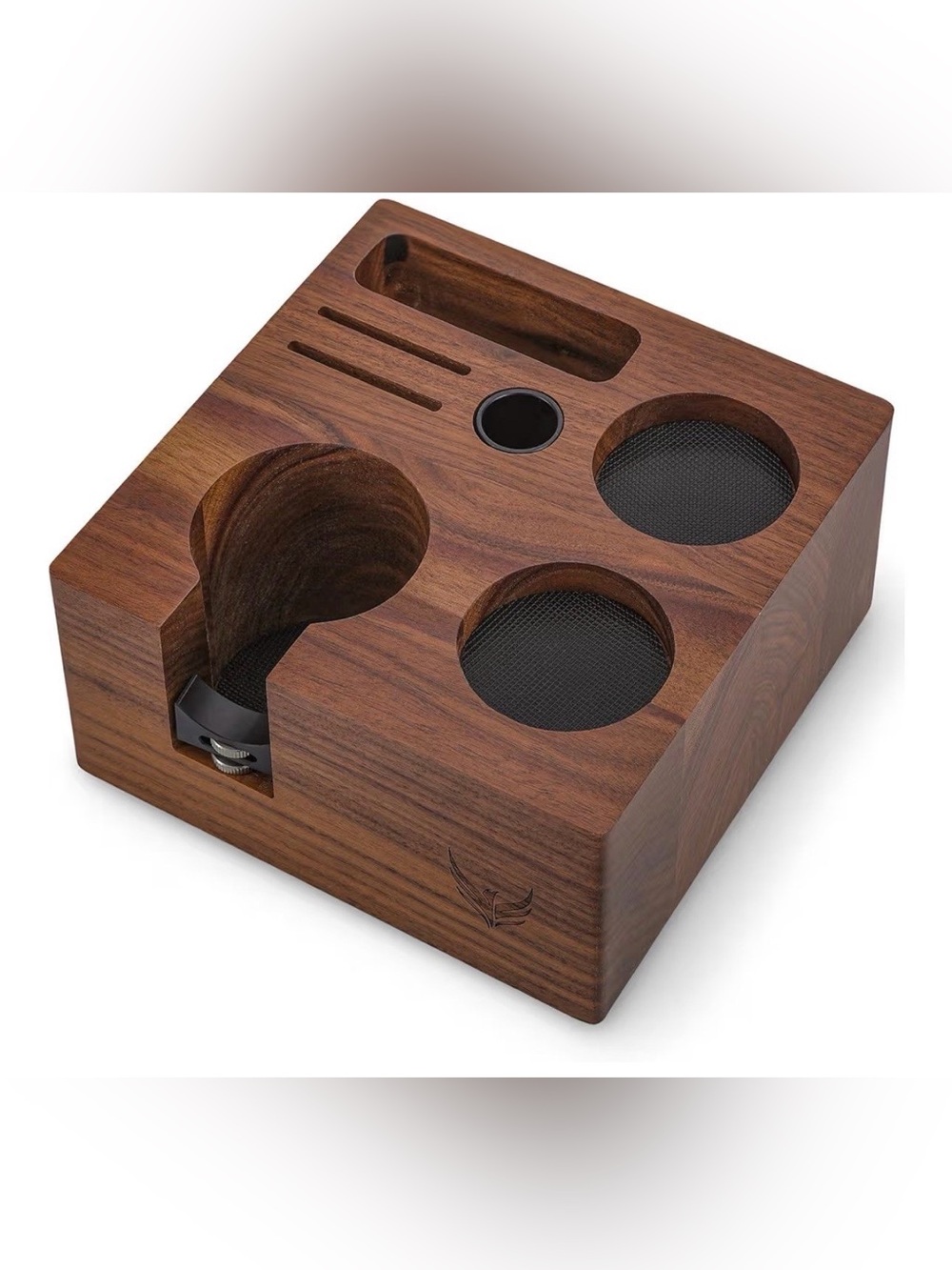 Walnut Espresso Tamping Station 54mm for Breville Machines